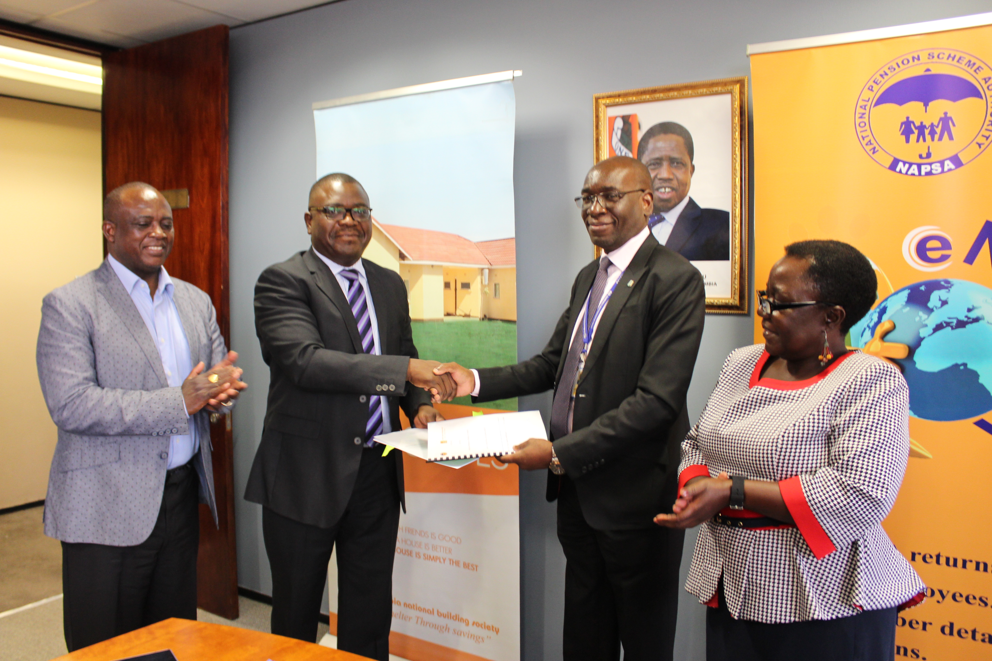 Napsa Signs An Agreement With The Znbs For The Sale Of Napsa Houses At